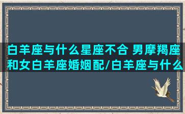 白羊座与什么星座不合 男摩羯座和女白羊座婚姻配/白羊座与什么星座不合 男摩羯座和女白羊座婚姻配-我的网站